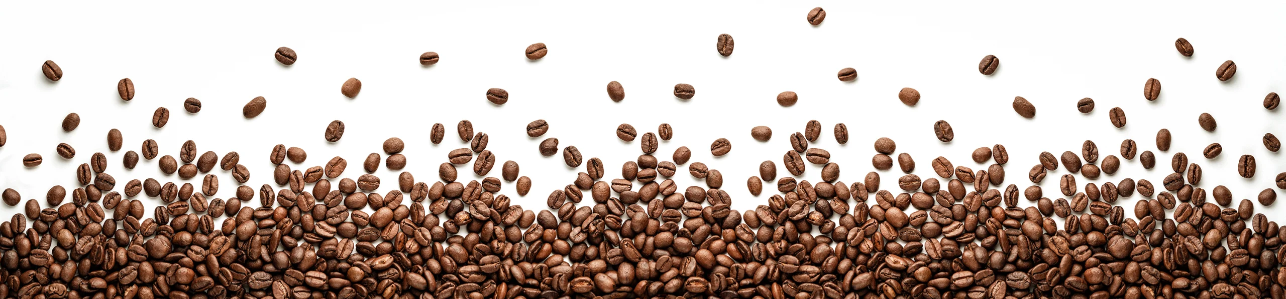 Coffee beans spread out