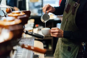 Barista making cappuccino
